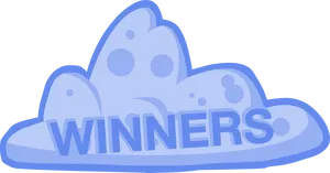 Winners Cloud Text Graphic PNG Image