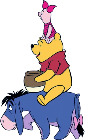 Winnie Pooh Piglet Eeyore Friends PNG Image