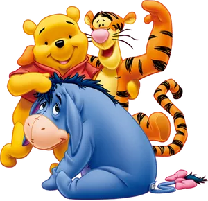 Winnie Pooh Tigger Eeyore Friends PNG Image