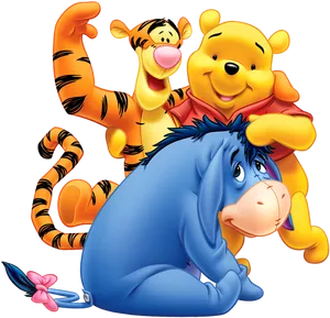 Winnie Pooh Tigger Eeyore Friends PNG Image