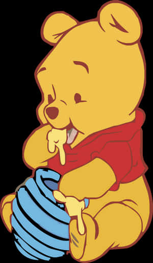 Winnie The Pooh Honey Pot Delight PNG image with transparent background