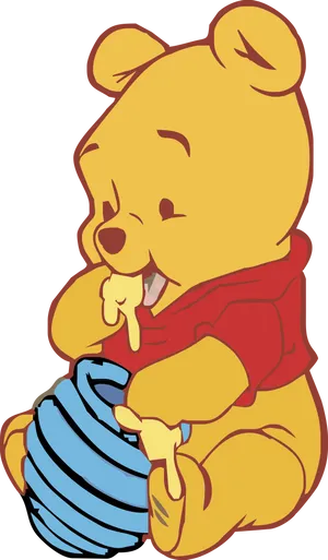 Winnie The Pooh Honey Pot Delight PNG Image