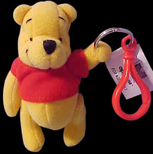 Winnie The Pooh Keychain Plush PNG image with transparent background