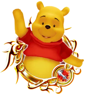 Winnie The Pooh Waving PNG Image