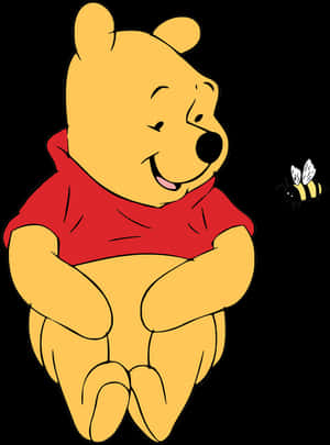 Winnie The Poohand Bee Illustration PNG image with transparent background
