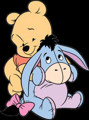 Winnie The Poohand Eeyore Friends PNG image with transparent background