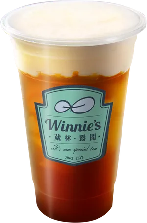 Winnies Special Tea Bubble Tea Cup PNG Image