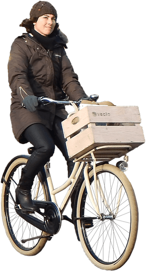Woman On Bicycle Png, Transparent Png PNG image with transparent background