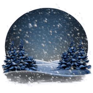 Winter Blizzard Scene PNG miq PNG with transparent background