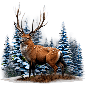 Winter Forest Animals PNG njp PNG image with transparent background