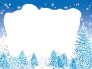 Winter_ Forest_ Frame PNG Image