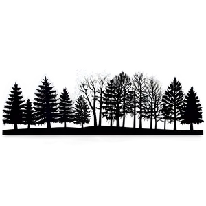 Winter Forest Silhouette Png 06262024 PNG Image