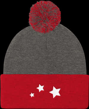 Winter Hatwith Pom Pomand Stars PNG