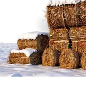 Winter Hay Stack Png Vcj PNG Image