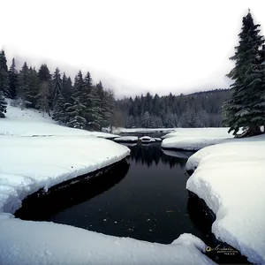 Winter Lake Escape Png Pft PNG Image