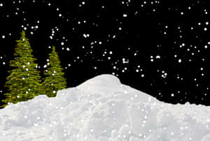 Winter Night Snowfall PNG image with transparent background