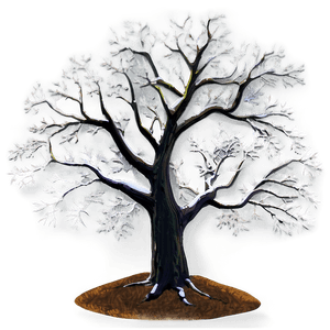 Winter Oak Scene PNG 06262024 PNG with transparent background