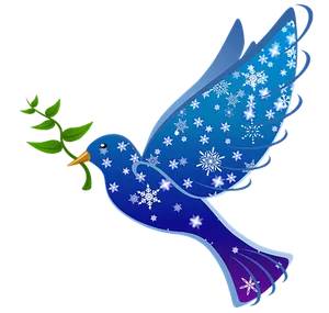 Winter Peace Dove PNG Image