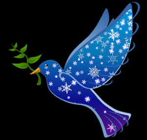 Winter Peace Dove PNG image with transparent background