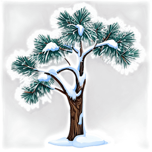 Winter Pine Tree Scene PNG 06132024 PNG with transparent background