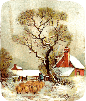 Vintage Winter Scene Clipart, HD Png Download PNG with transparent background