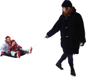 Winter Sled Funwith Family.png PNG Image