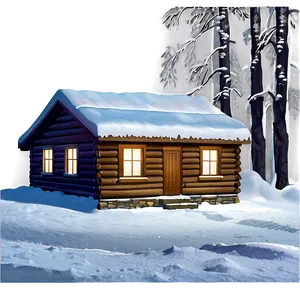 Winter Snow Cottage Png Ood PNG Image