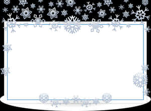 Winter Snowflake Frame PNG image with transparent background