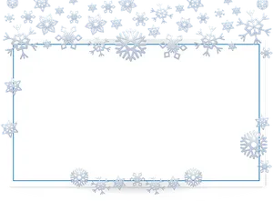 Winter Snowflake Frame PNG Image