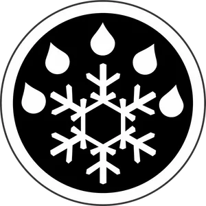 Winter Snowflake Water Drops Symbol PNG Image