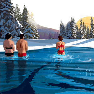 Winter Swimming Challenge PNG oxo18 PNG image with transparent background