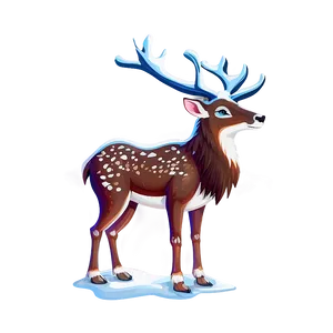 Winter Themed Cartoon Animal Png 06252024 PNG Image