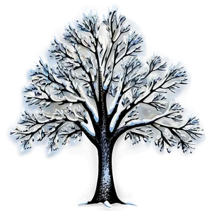 Winter Tree Illustration Png Yhe PNG Image