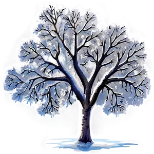 Winter Trees With Ice Crystals Png 62 PNG Image