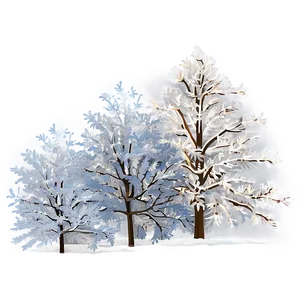 Winter Trees With Ice Crystals Png Rlr PNG Image