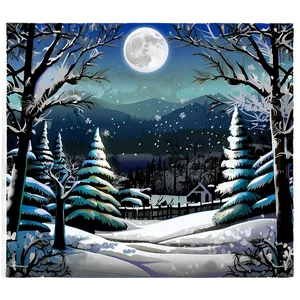 Winter Wonderland Scene Png 76 PNG Image