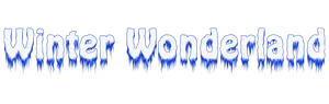Winter Wonderland Text Graphic PNG Image