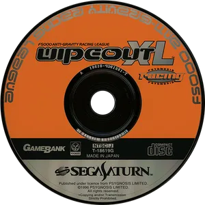 Wipeout Sega Saturn Game Disc PNG Image