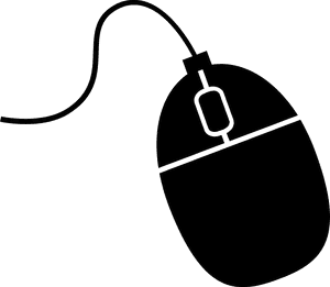 Wired Computer Mouse Icon PNG image with transparent background