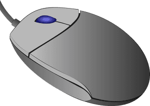 Wired Computer Mouse Illustration PNG image with transparent background