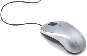 Wired Optical Mouse Silver PNG
