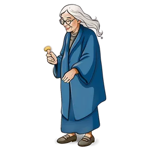 Wise Old Woman Illustration Png 06202024 PNG Image