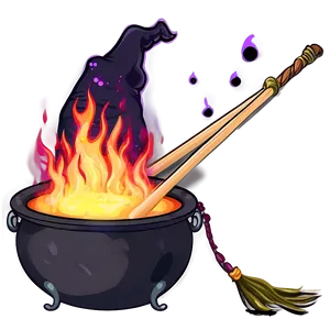 Witch Cauldron On Fire Png 39 PNG Image