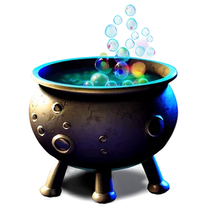 Witch Cauldron With Bubbles Png 06292024 PNG Image