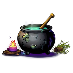 Witch Cauldron With Potion Png 06292024 PNG Image