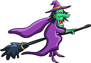 Witch Clipart Flying Witch - Witch Flying Clip Art, HD Png Download PNG image with transparent background