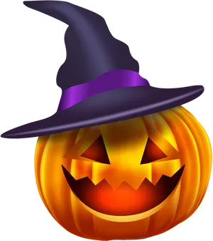 Witch Hat Jack O Lantern Emoji PNG Image