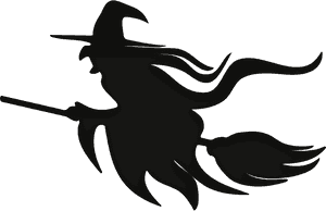 Witch On Broom Clipart, HD Png Download PNG image with transparent background