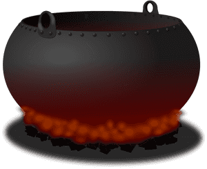 Cauldron, Pot, Fire, Heat, Cooking, Hell - Boiling Cauldron Png Gif, Transparent Png PNG image with transparent background
