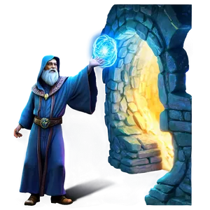 Wizard And Ethereal Portal Png 86 PNG Image